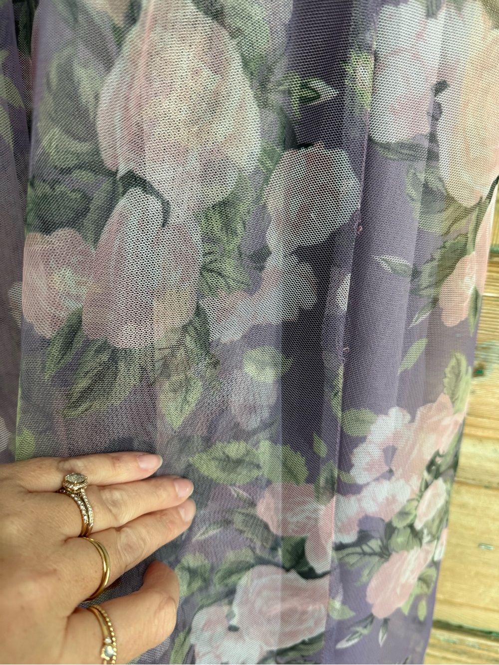 Baltic Born Lavender Floral V-Neck Maxi Dress size 2X - Picture 7 of 11